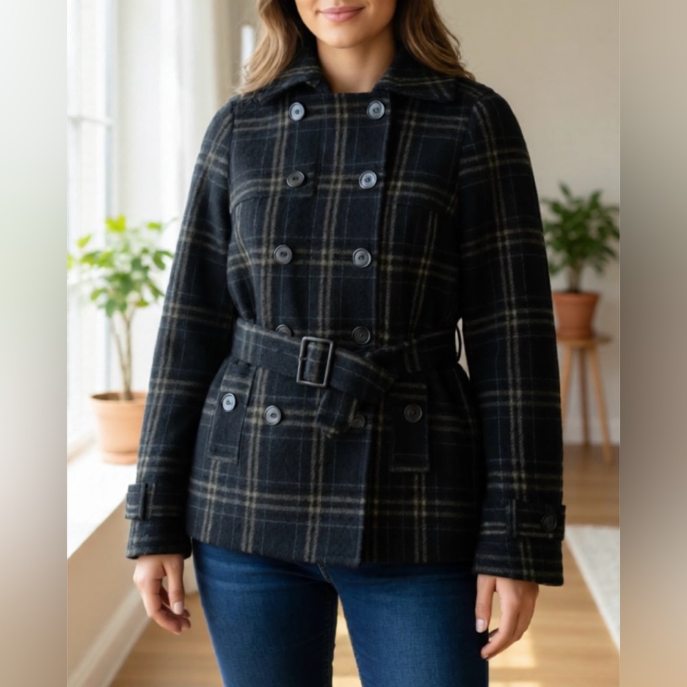 Double breasted Jacob plaid jacket